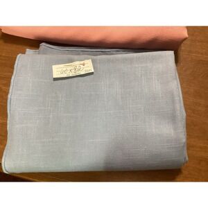 Vtg Light Blue Polyester &‎ Cotton Tablecloth 60x82-No Stains-Beautiful!